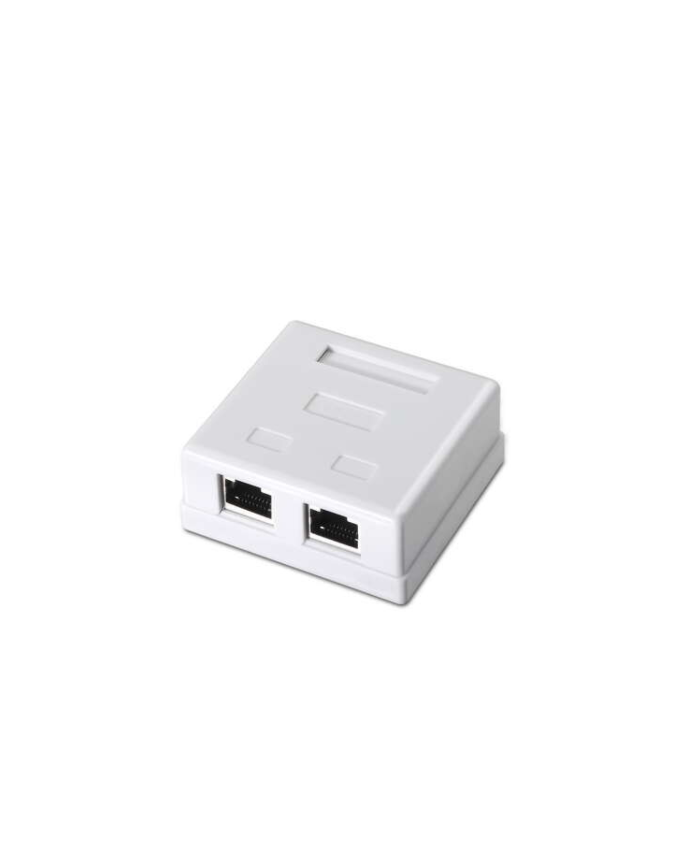AISENS Roseta de Superfície RJ45 Cat.6 FTP – 2 Tomadas (Branco)