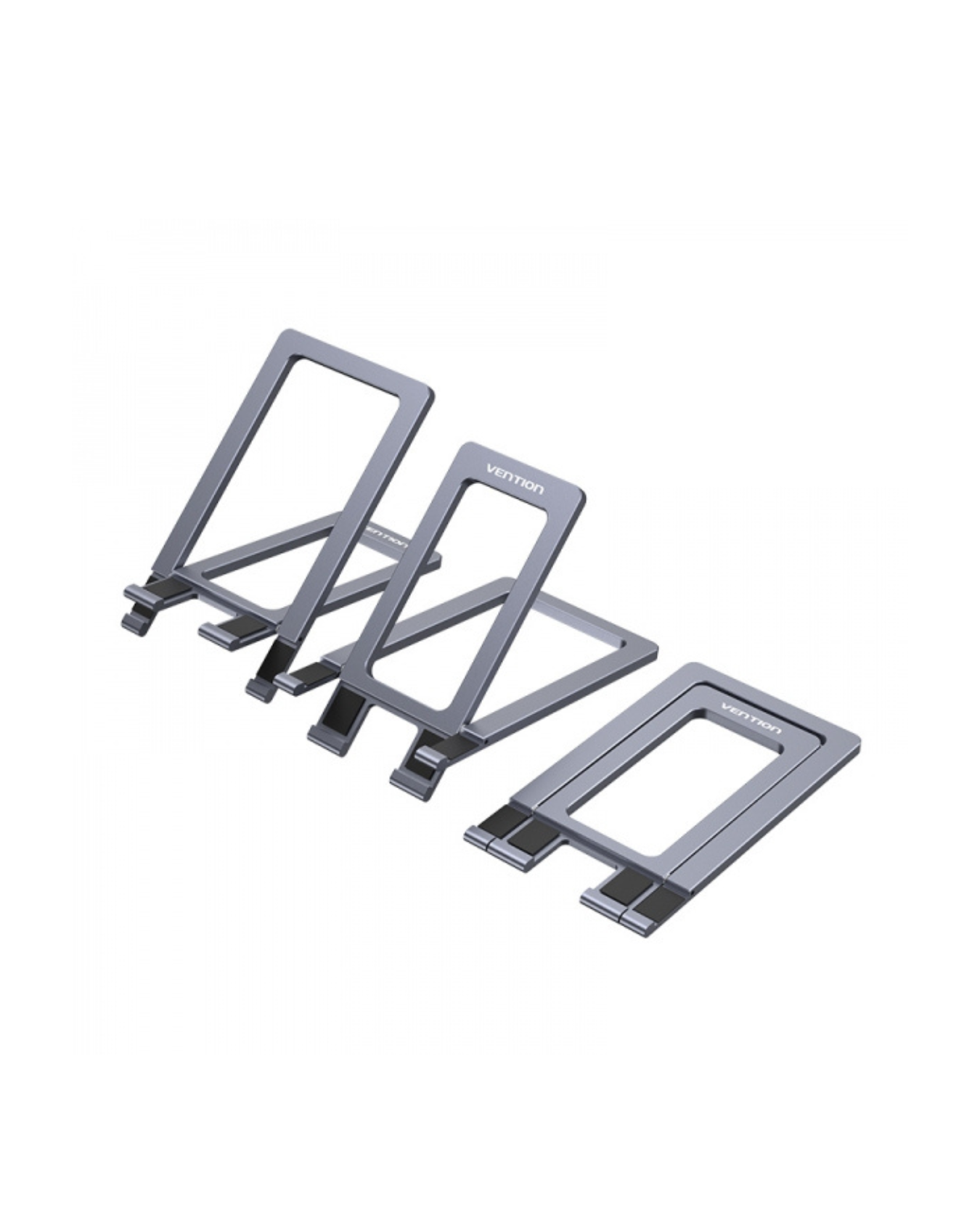 Vention Suporte p/ Smartphone e Tablet – Clip “Bico de Pato”, Liga de Alumínio + Silicone (4,7"–12,9")