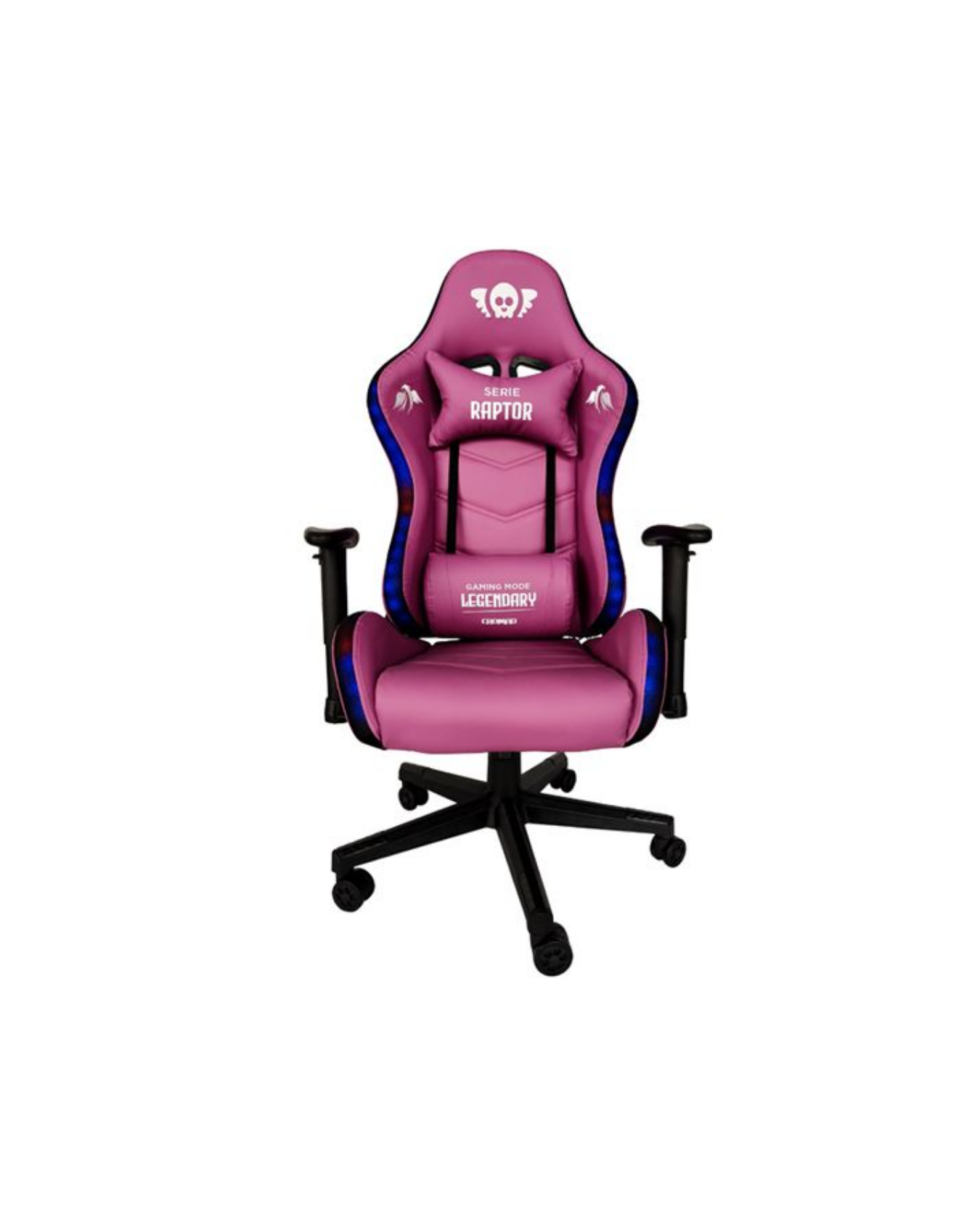 Cromad RGB Série Raptor Legendary – Cadeira Gaming Reclinável 180º com Iluminação RGB e Apoio Lombar/Cervical