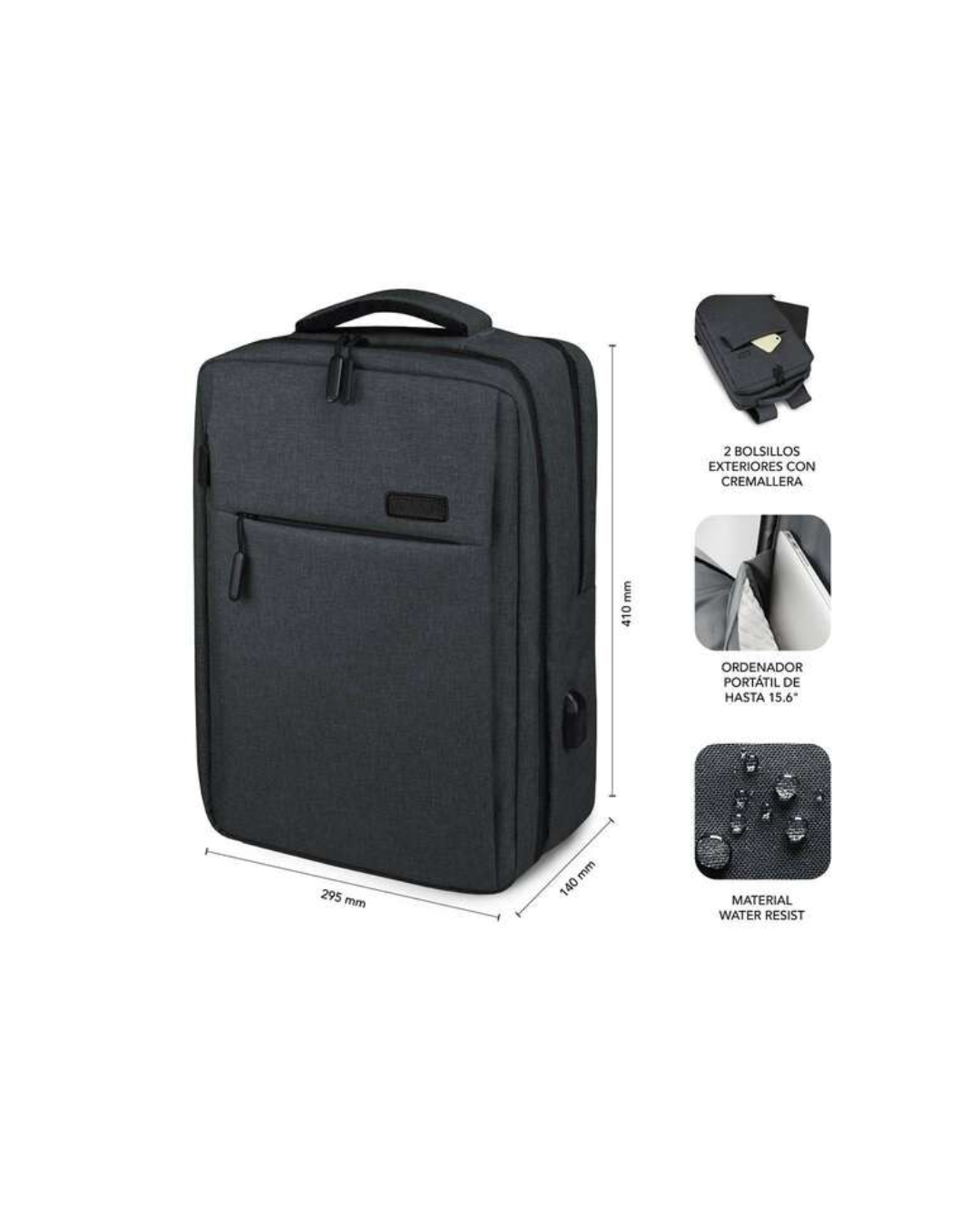 Mochila Subblim Air Padding 15.6" com USB – Moderna e Elegante