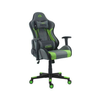 Cadeira Gaming Cromad com Reclinagem 180º, Apoio Lombar e Cervical – Base 350mm e Pele Sintética Premium