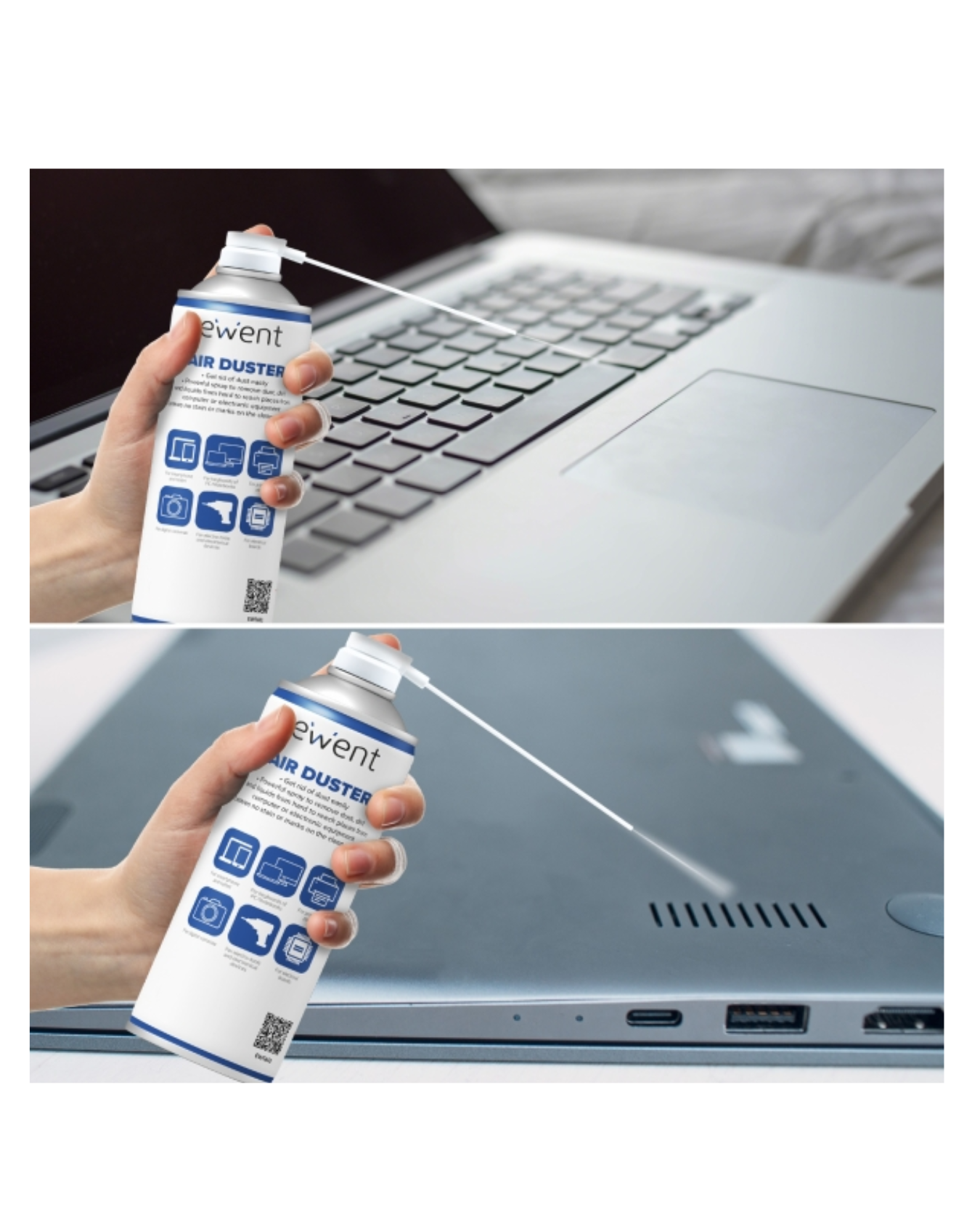 EW5601 Spray de Ar Comprimido 400 ml – Limpeza de Teclados, Impressoras e Equipamentos Eletrónicos