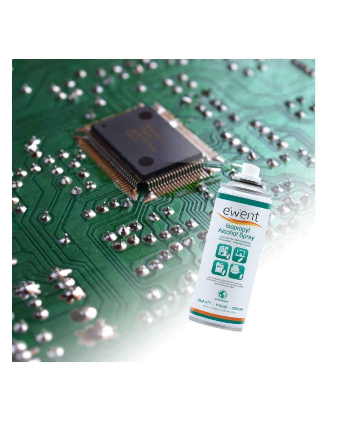 Ewent EW5613 Spray de Álcool Isopropílico – Limpeza de Placas Eletrónicas e Peças Plásticas (Aerossol)