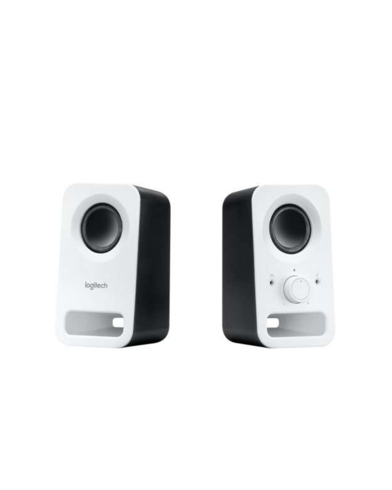 Logitech Z150 — Colunas Estéreo 2.0, 6 W Pico (3 W RMS), Dupla Entrada 3,5 mm, Saída Phones (Preto)