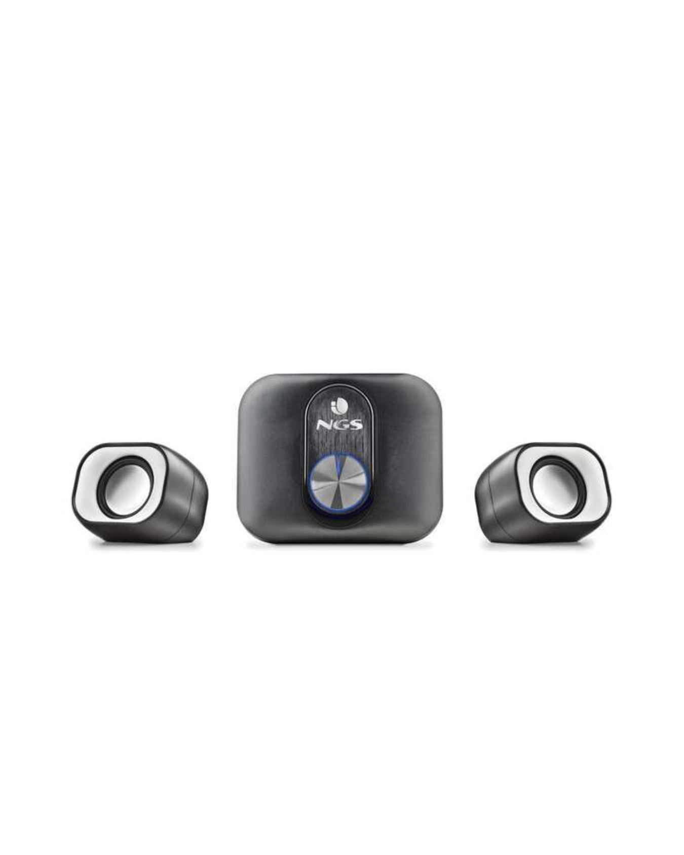 NGS Comet 2.1 — Colunas PC USB 2.1 (20 W pico) com Subwoofer, Jack 3,5 mm, Plug & Play