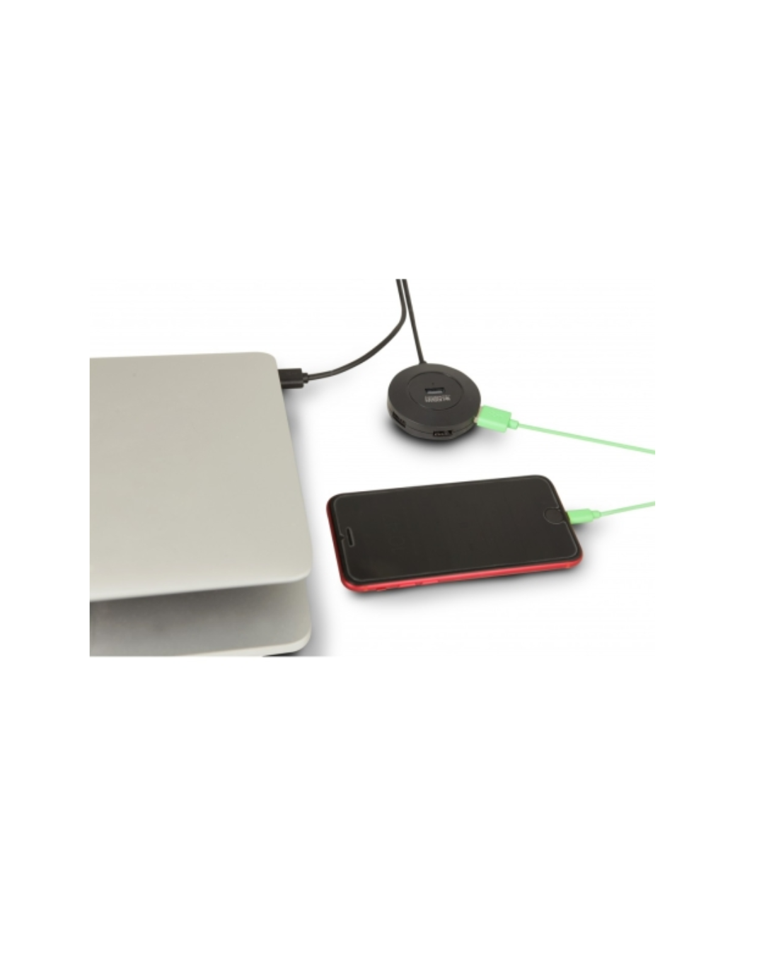 Hub USB 2.0 MINEE – 4 Portas, 480Mbps, Cabo 48cm, Preto