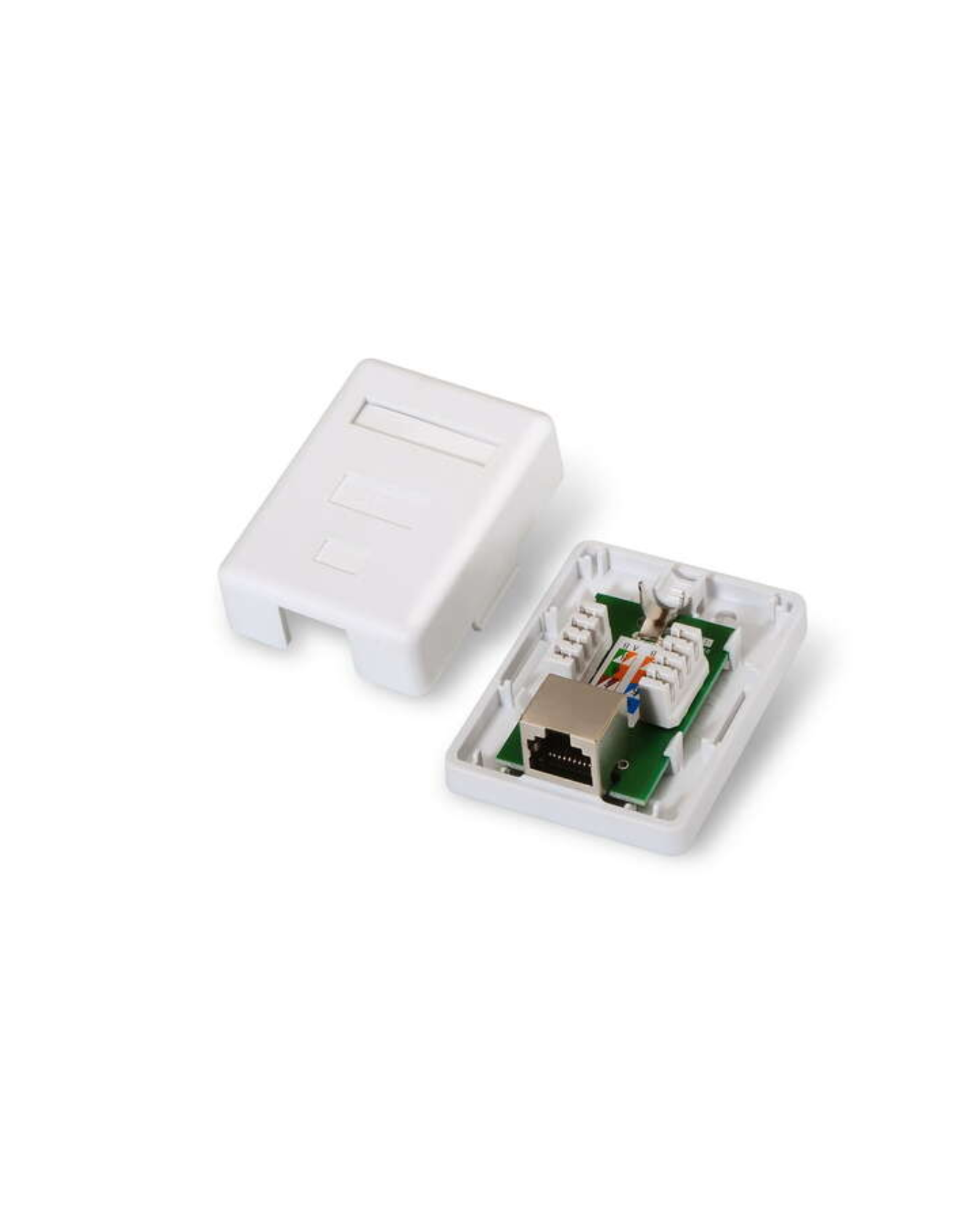 AISENS Roseta de Superfície RJ45 Cat.6 FTP – 1 Toma (Branco)