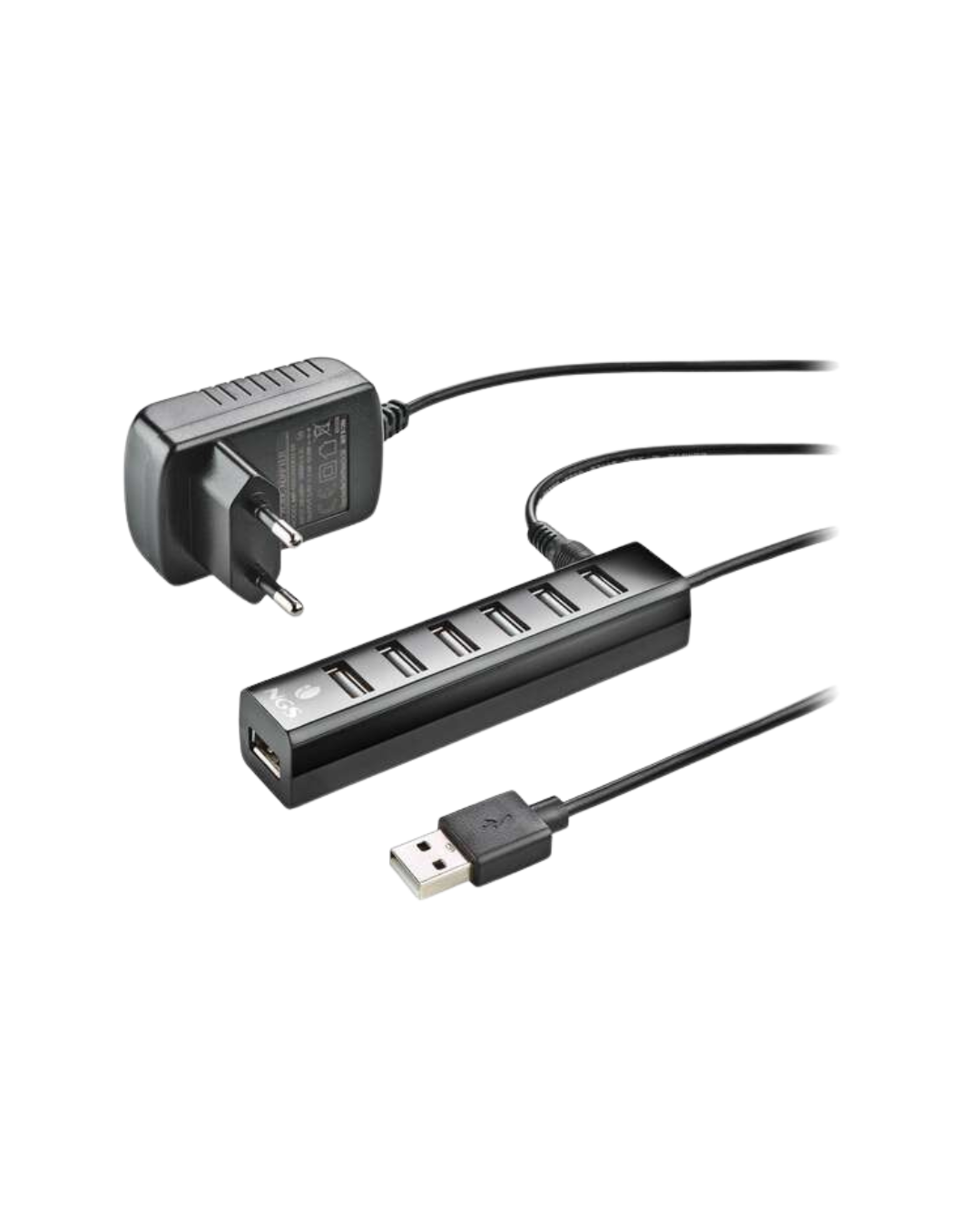 NGS iHub7 Tiny – Hub USB 2.0 com 7 Portas + Fonte 5V