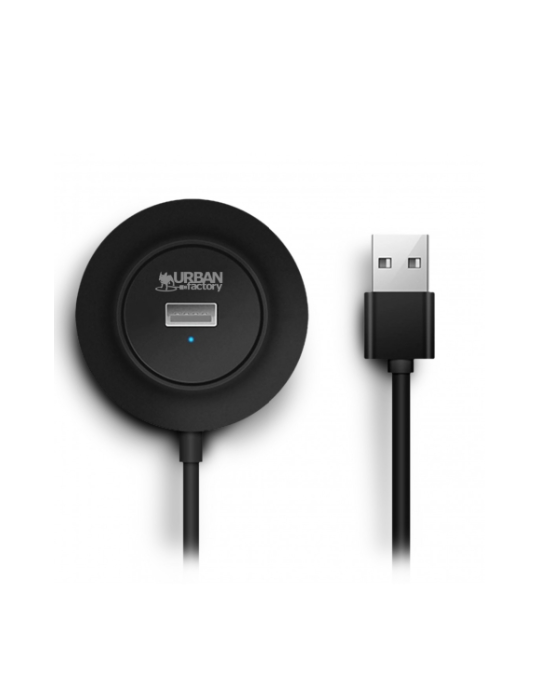 Hub USB 2.0 MINEE – 4 Portas, 480Mbps, Cabo 48cm, Preto
