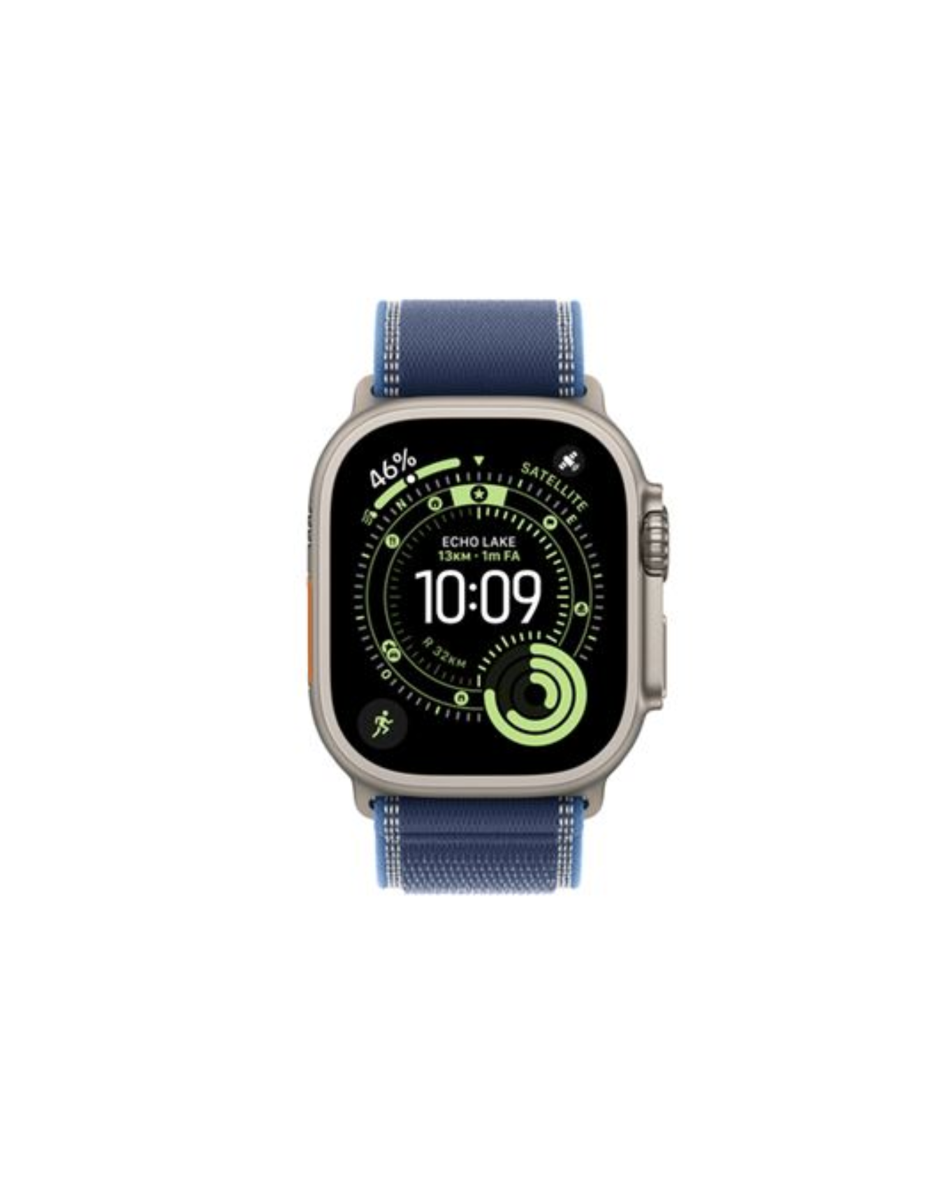 Apple Watch Ultra 3 (2025) 5G 49mm Natural Titanium Case with Trail Loop S/M - Blue/Bright Blue