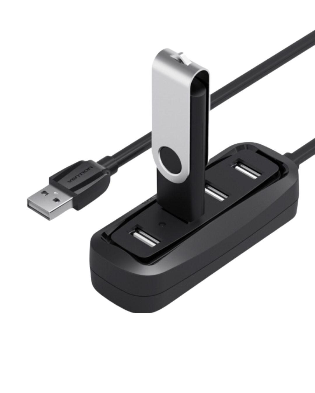 Vention Hub USB 2.0 4 em 1 – 4x USB-A, 480Mbps, 15cm