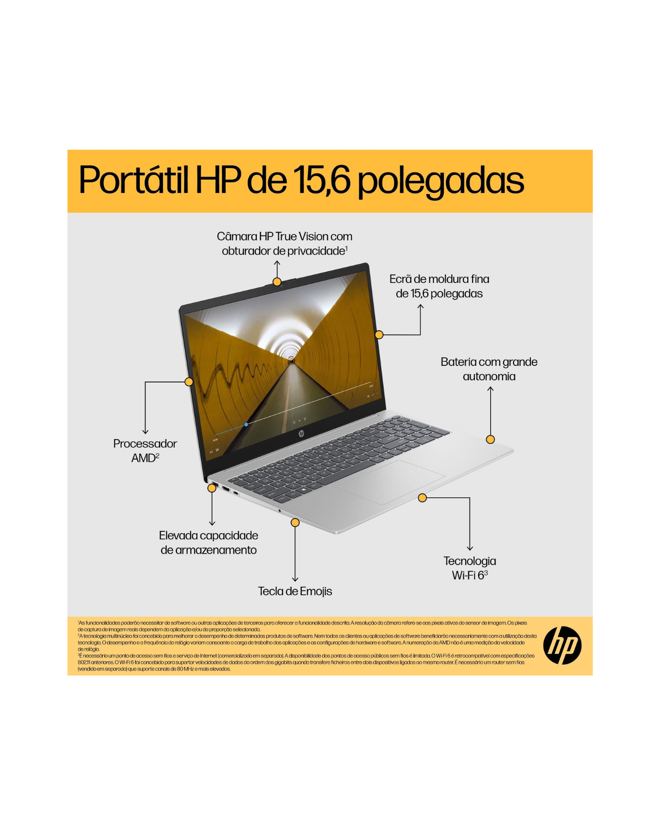 HP 15-fc0055np — Ryzen 5 5625U / 8GB / 512GB SSD / 15.6" (PT)