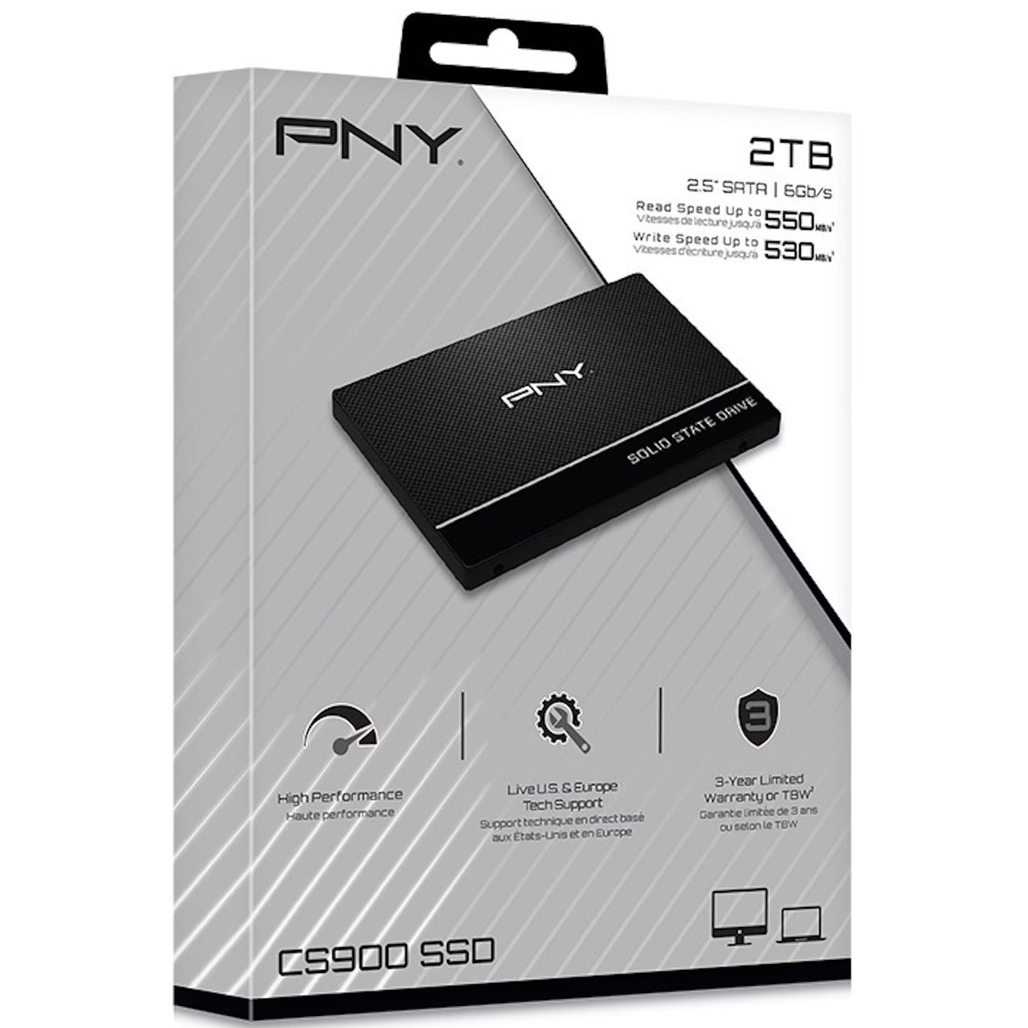Disco SSD PNY CS900 - 2TB SATA III