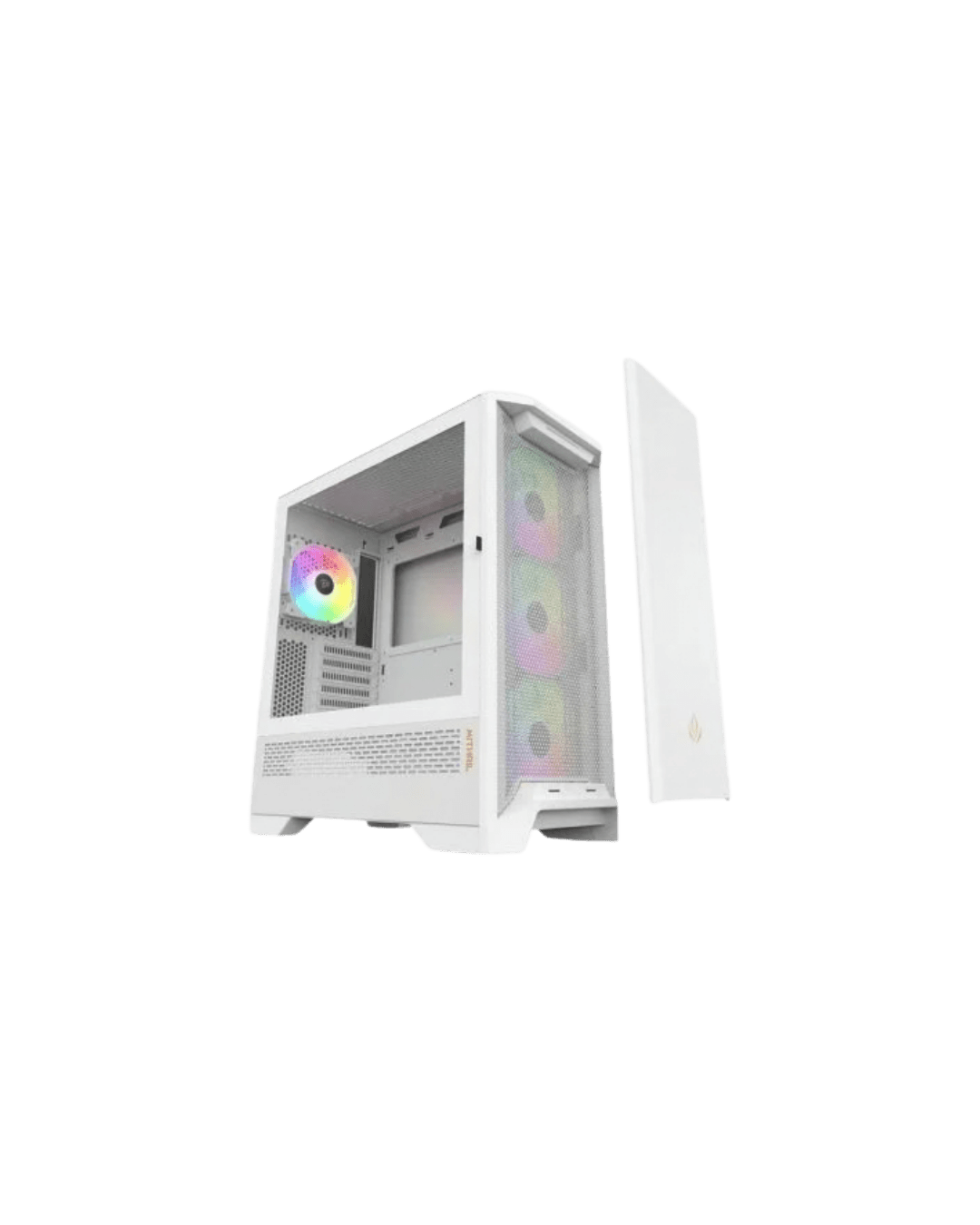 Caixa PC Forgeon Mithril ARGB Mesh Torre ATX | Branca - Bee Store