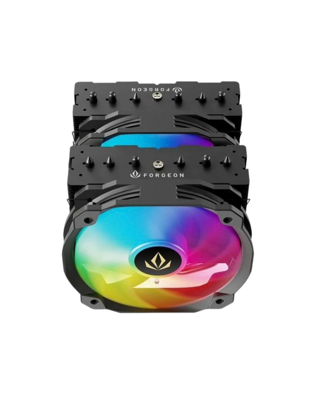 Cooler CPU Forgeon Windlord ARGB | Dual Heatsink | 6 Pipes | 2x140mm | Preto - Bee Store