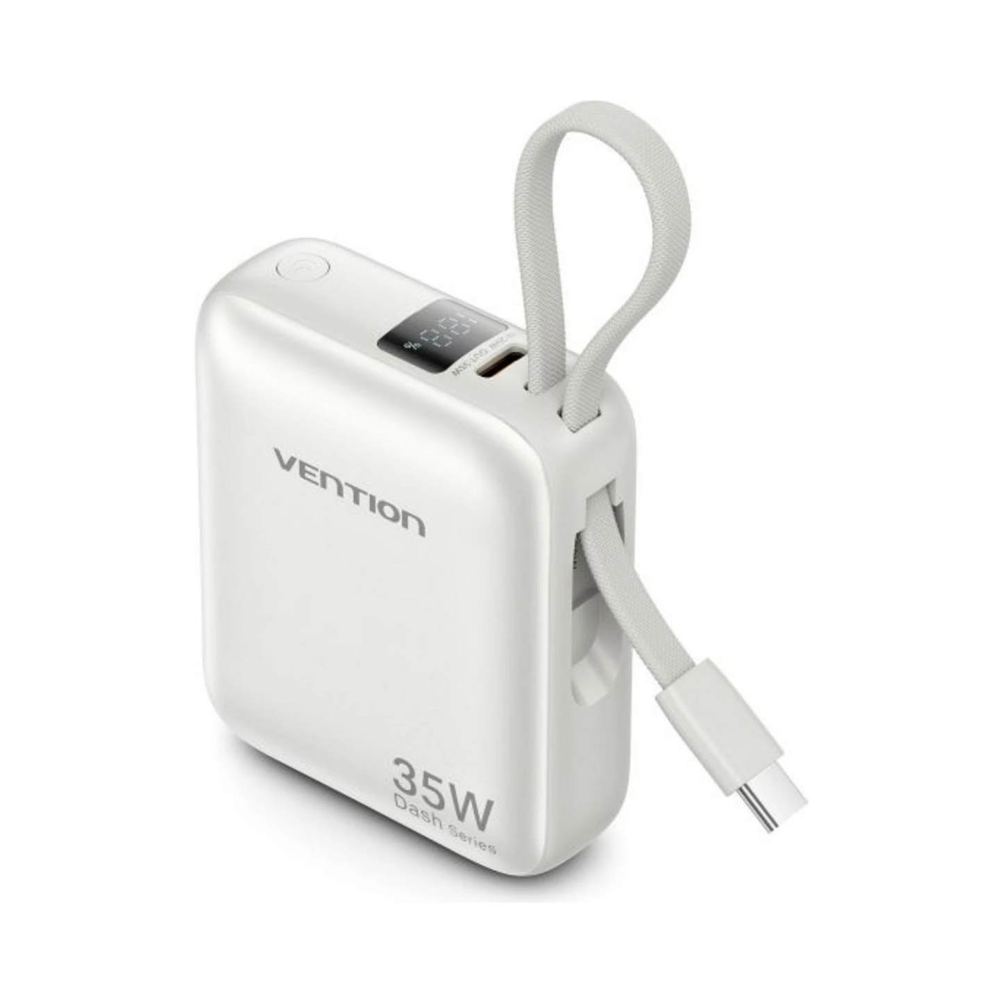 Powerbank 10000mAh Vention FHEN0/ 35W/ Inclui Cabo USB Tipo-C - Branco