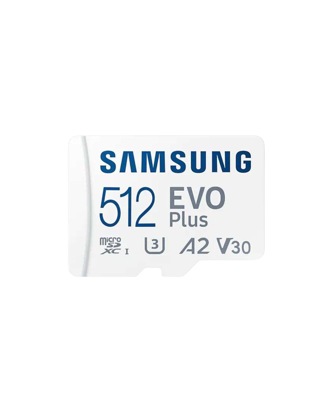 Cartões de memória Samsung EVO Plus Micro SDXC - 512GB UHS-I U3 V30