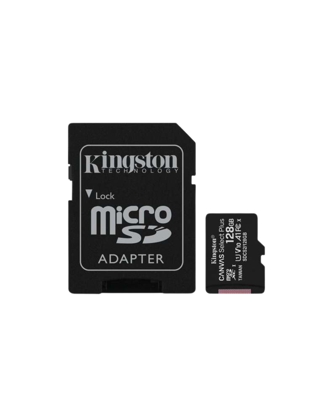 Cartão de memória Kingston Micro SDXC - 128GB Classe 10 100MB/s Canvas Select Plus + Adaptador SD