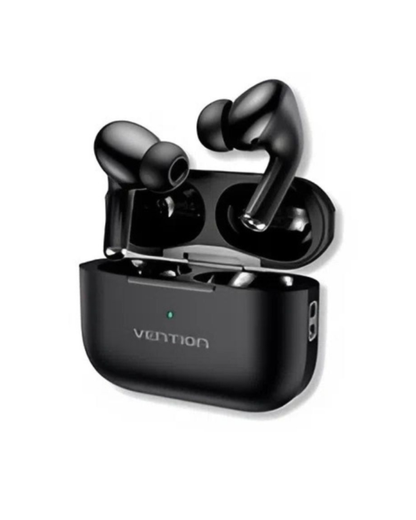 Vention ECHO LITE E11 — Auriculares True Wireless Bluetooth 5.4 (SBC/AAC), 6h + Estojo 30h, USB-C, IPX4 (Preto)