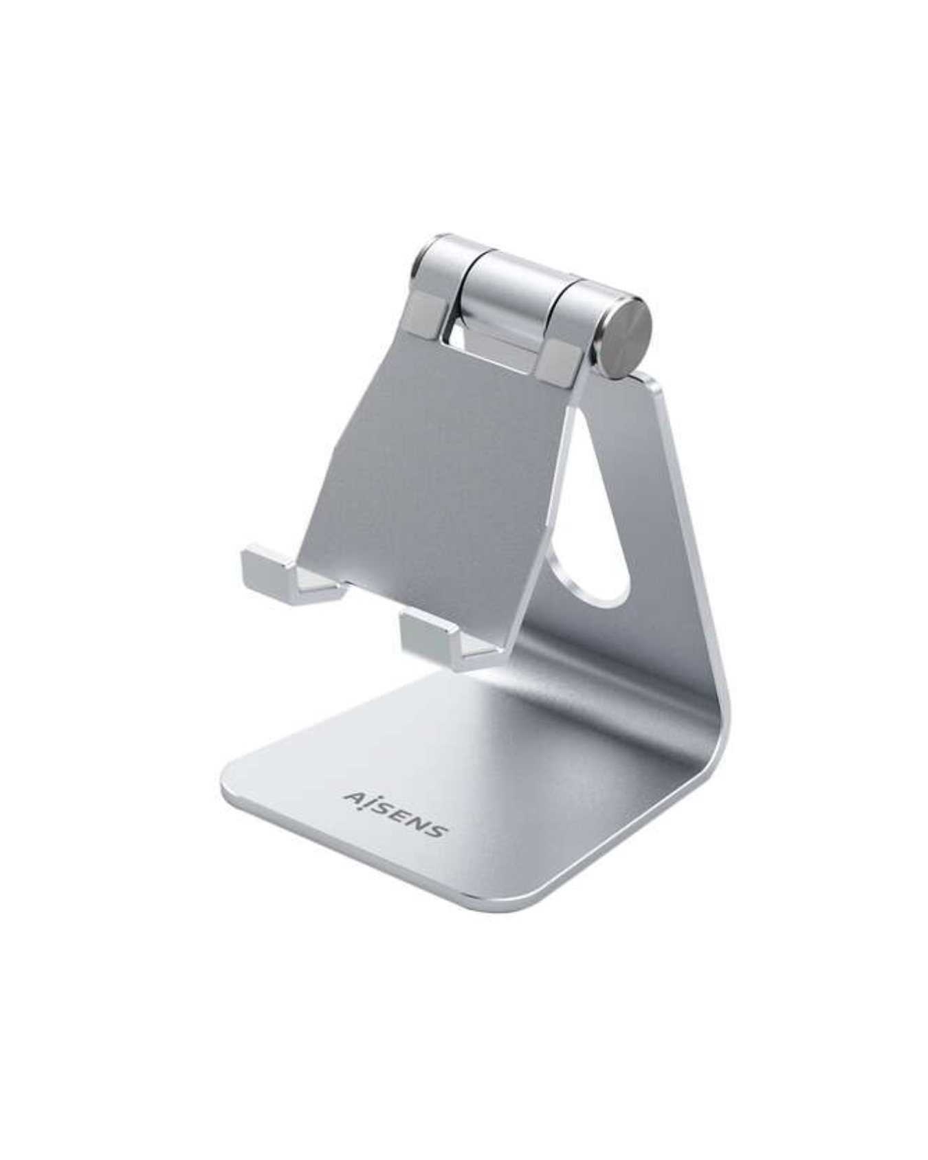 AISENS Suporte de Secretária Ajustável (Tamanho M) p/ Telemóvel ou Tablet até 8" – Alumínio, Antiderrapante