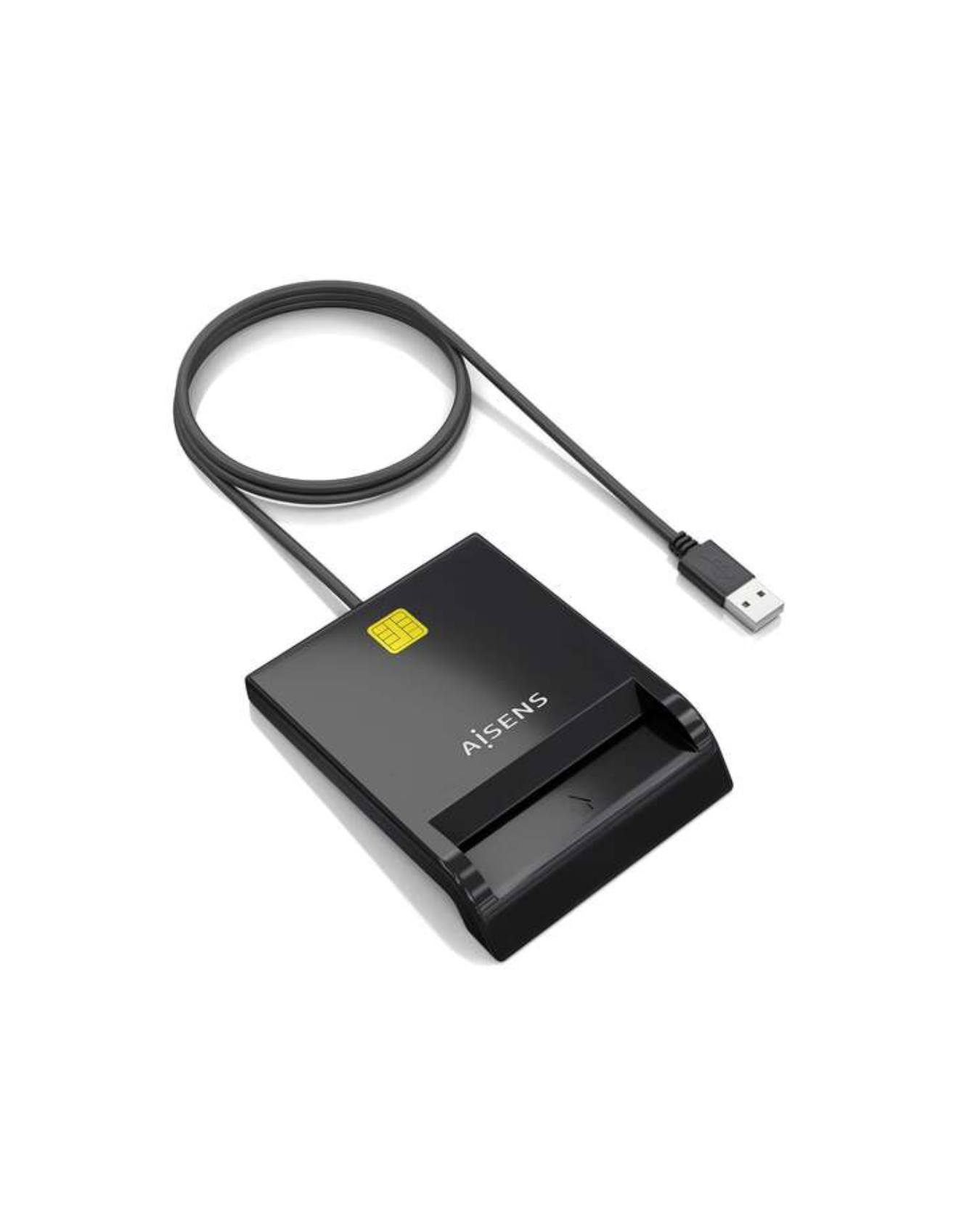 Leitor de Cartões Inteligentes Aisens – Compatível com Cartão de Cidadão / DNIe – USB-A – Preto