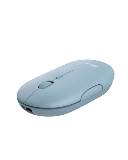 Trust Puck Rato Sem Fios Recargável – Ultra Fino e Silencioso (Azul)
