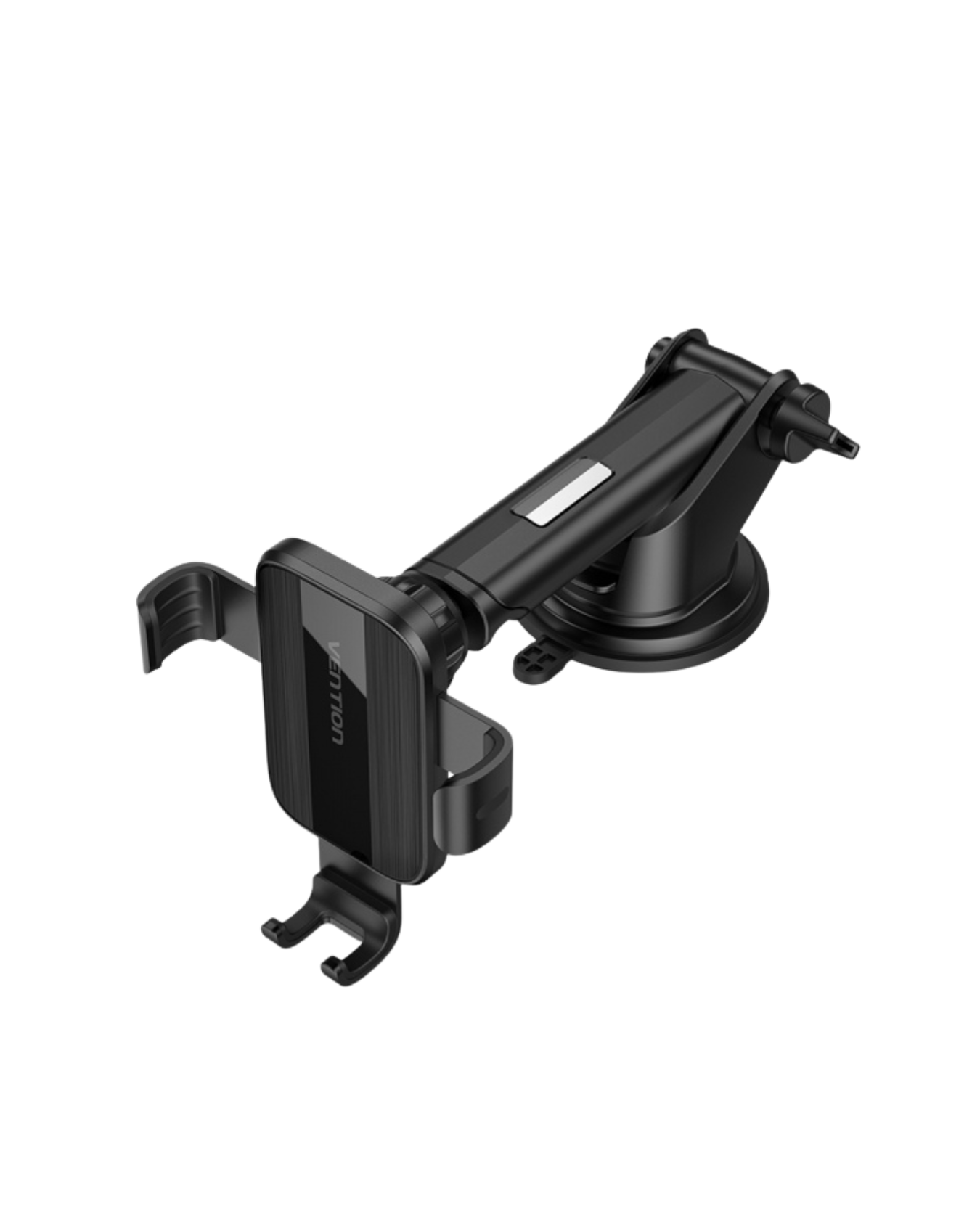 Vention KCOB0 — Suporte Automóvel com Ventosa (Quadrado, Preto), Fixação Automática, Braço 161,9 mm, Rotação 360°, 4,7"–7,2"