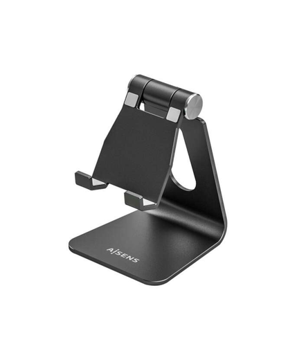 AISENS Suporte de Secretária Ajustável (Tamanho M) p/ Telemóvel ou Tablet até 8" – Alumínio, Antiderrapante