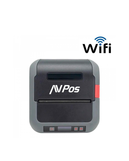AVPos MLP900W — Impressora Térmica Portátil Wi-Fi + USB, 203 DPI, 70 mm/s, OLED 0,96", 72 mm largura útil, Bateria 2500 mAh