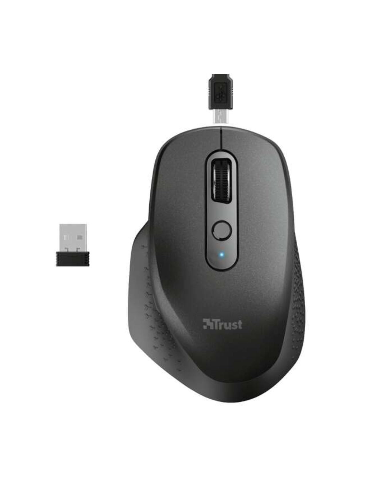 Trust Ozaa Rato Sem Fios Recargável – Ergonómico Premium (Preto)