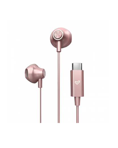 Auriculares Tipo-C (USB-C) de Botão – Som HD com DAC, Microfone e Controlo de Reprodução (Cabo 120 cm)