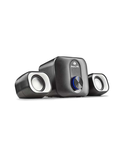 NGS Comet 2.1 — Colunas PC USB 2.1 (20 W pico) com Subwoofer, Jack 3,5 mm, Plug & Play