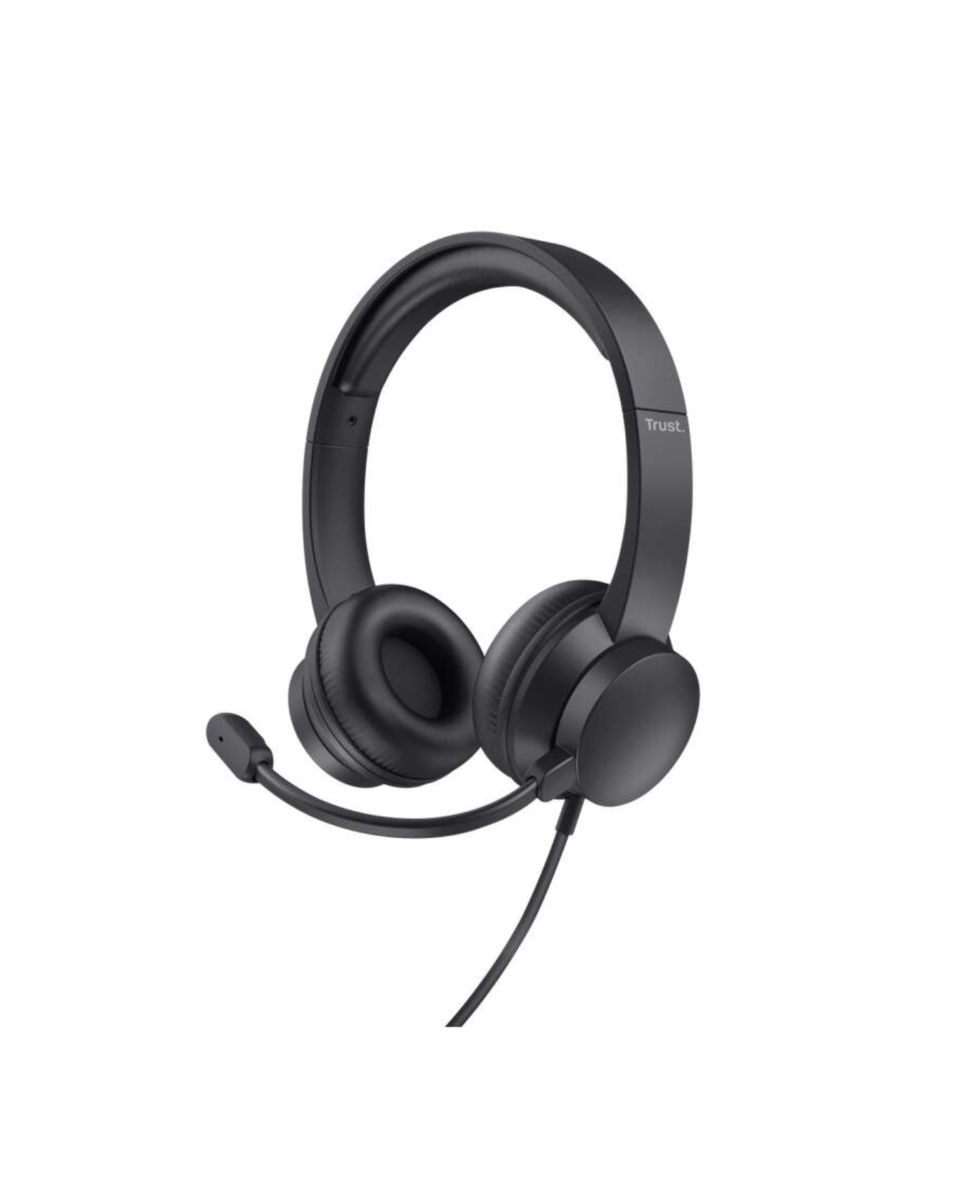 Trust Ayda — Auriculares Supra-aurais com Microfone Abatível (Mute), Controlo de Volume na Concha e Jack 3,5 mm (PC/Portátil)