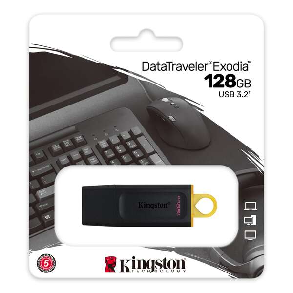 Pen drive Kingston DataTraveler Exodia - USB - 128GB - USB 3.2 Gen 1