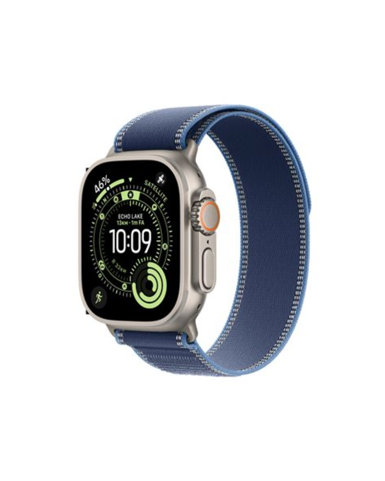Apple Watch Ultra 3 (2025) 5G 49mm Natural Titanium Case with Trail Loop S/M - Blue/Bright Blue