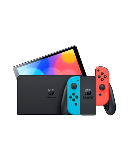 Nintendo Switch OLED Console Neon Red / Blue