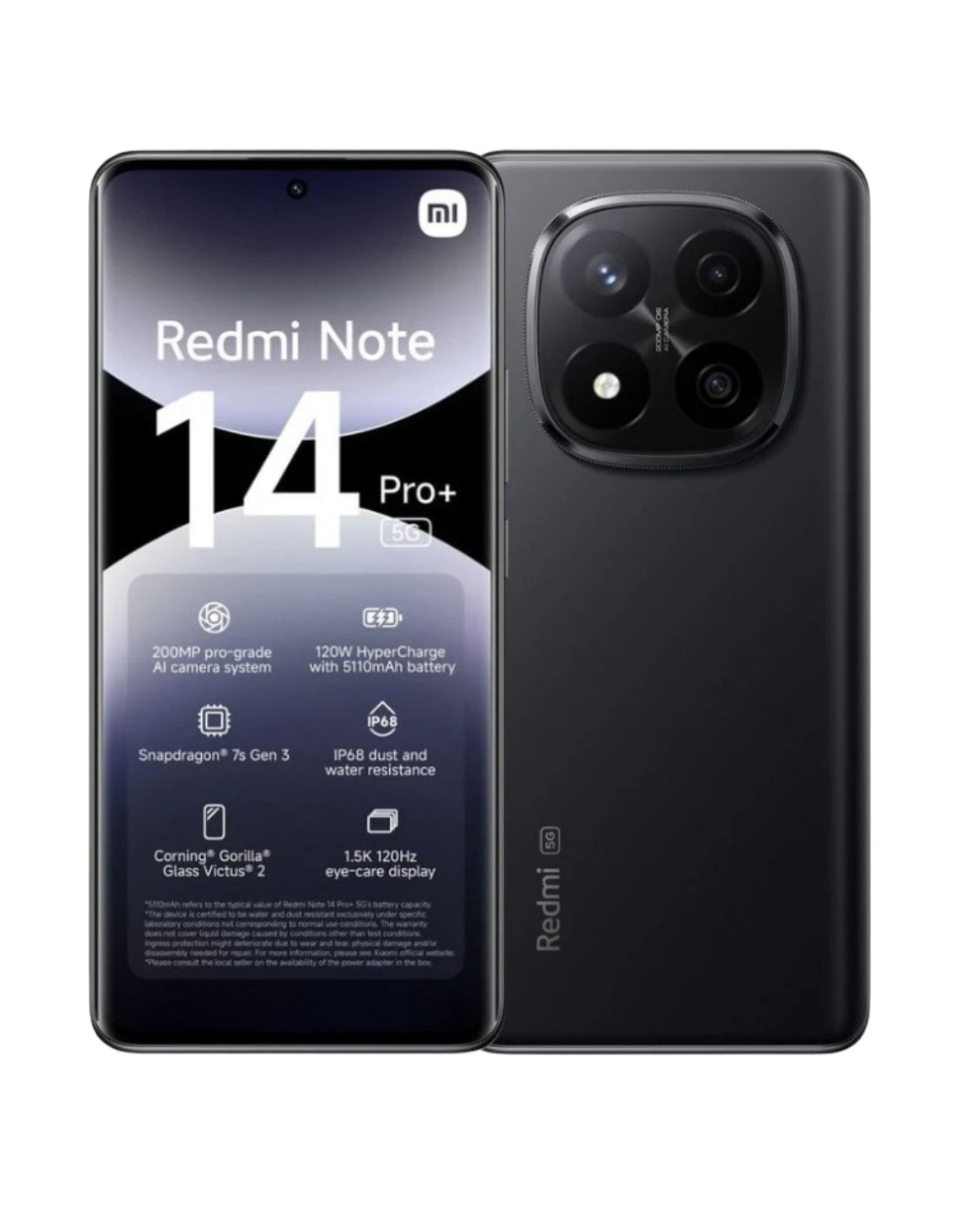 Xiaomi Redmi Note 14 Pro+ 5G Dual Sim 8GB RAM 256GB - Midnight Black