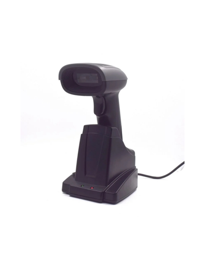 Ewent EW3440 — Leitor de Códigos 1D/2D com Base Inteligente, 2.4 GHz + Bluetooth + USB, 500 leituras/s