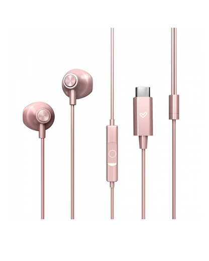 Auriculares Tipo-C (USB-C) de Botão – Som HD com DAC, Microfone e Controlo de Reprodução (Cabo 120 cm)