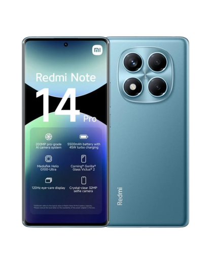 Xiaomi Redmi Note 14 Pro 4G Dual Sim 8GB RAM 256GB - Ocean Blue