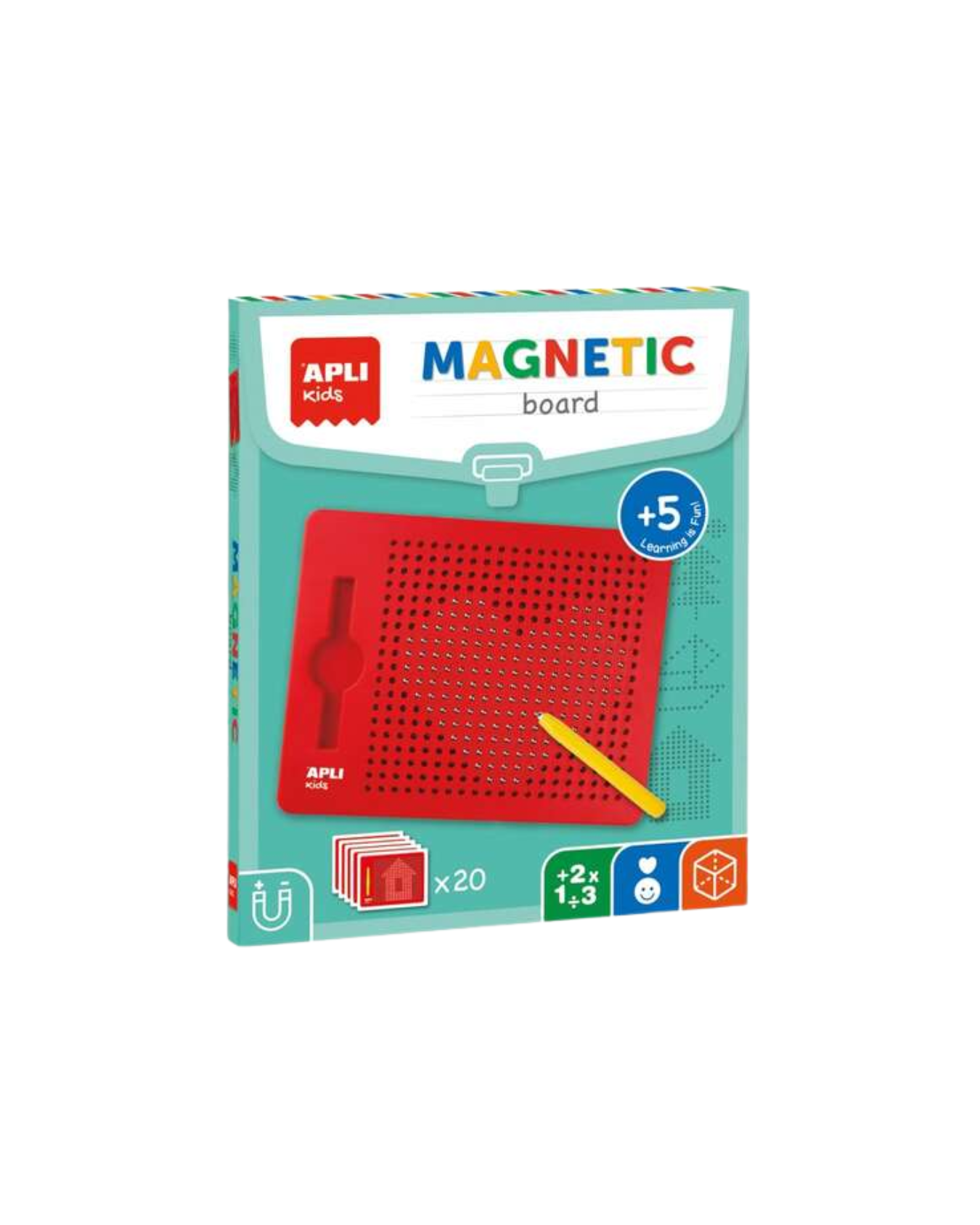 Apli Quadro Magnético Vermelho 21,5 x 17 cm com Fichas