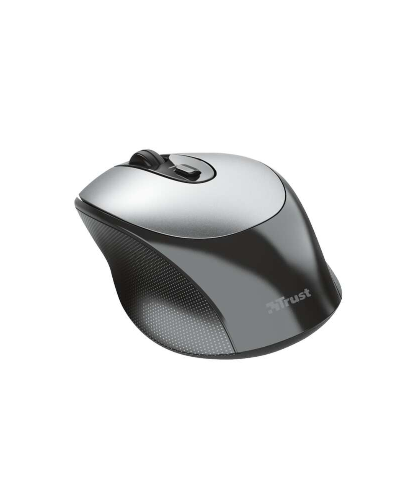 Trust Zaya Rato Sem Fios Recargável – Design Moderno (Cinza/Preto)