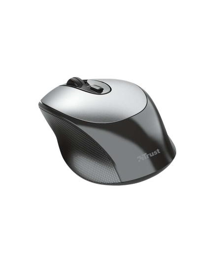 Trust Zaya Rato Sem Fios Recargável – Design Moderno (Cinza/Preto)