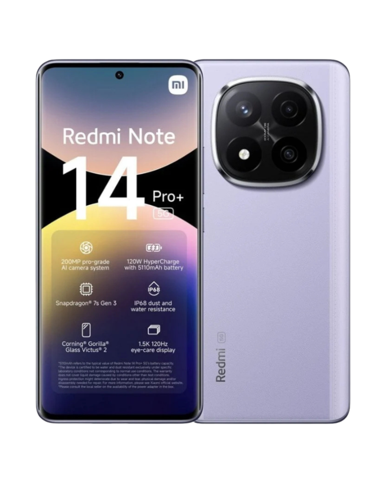 Xiaomi Redmi Note 14 Pro+ 5G Dual Sim 8GB RAM 256GB - Lavender Purple