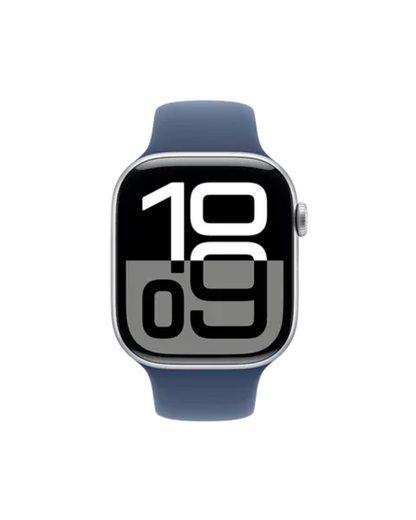 Apple Watch Series 10 GPS 46mm Silver Aluminium Case with Sport Band M/L - Denim