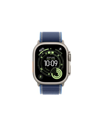 Apple Watch Ultra 3 (2025) 5G 49mm Natural Titanium Case with Trail Loop S/M - Blue/Bright Blue