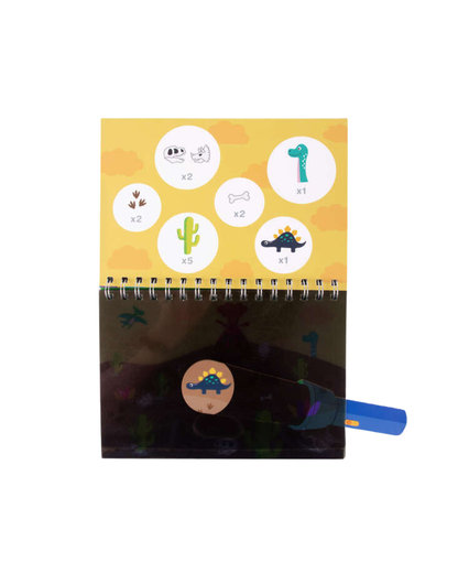 Apli Look & Find Dinossauros – Bloco com 6 Lâminas e Lanterna Mágica