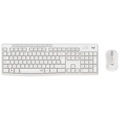 Teclado e Rato Wireless Logitech Silent Touch MK295 - Branco