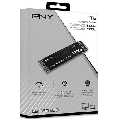 Disco SSD PNY CS1030 1TB M.2 NVMe (2100/1700MB/s)