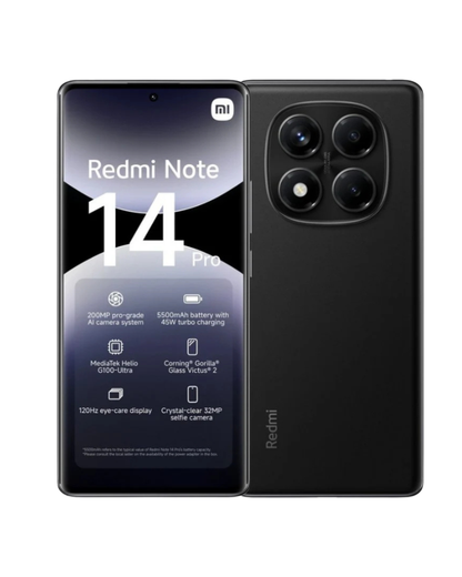 Xiaomi Redmi Note 14 Pro 5G Dual Sim 8GB RAM 256GB - Midnight Black